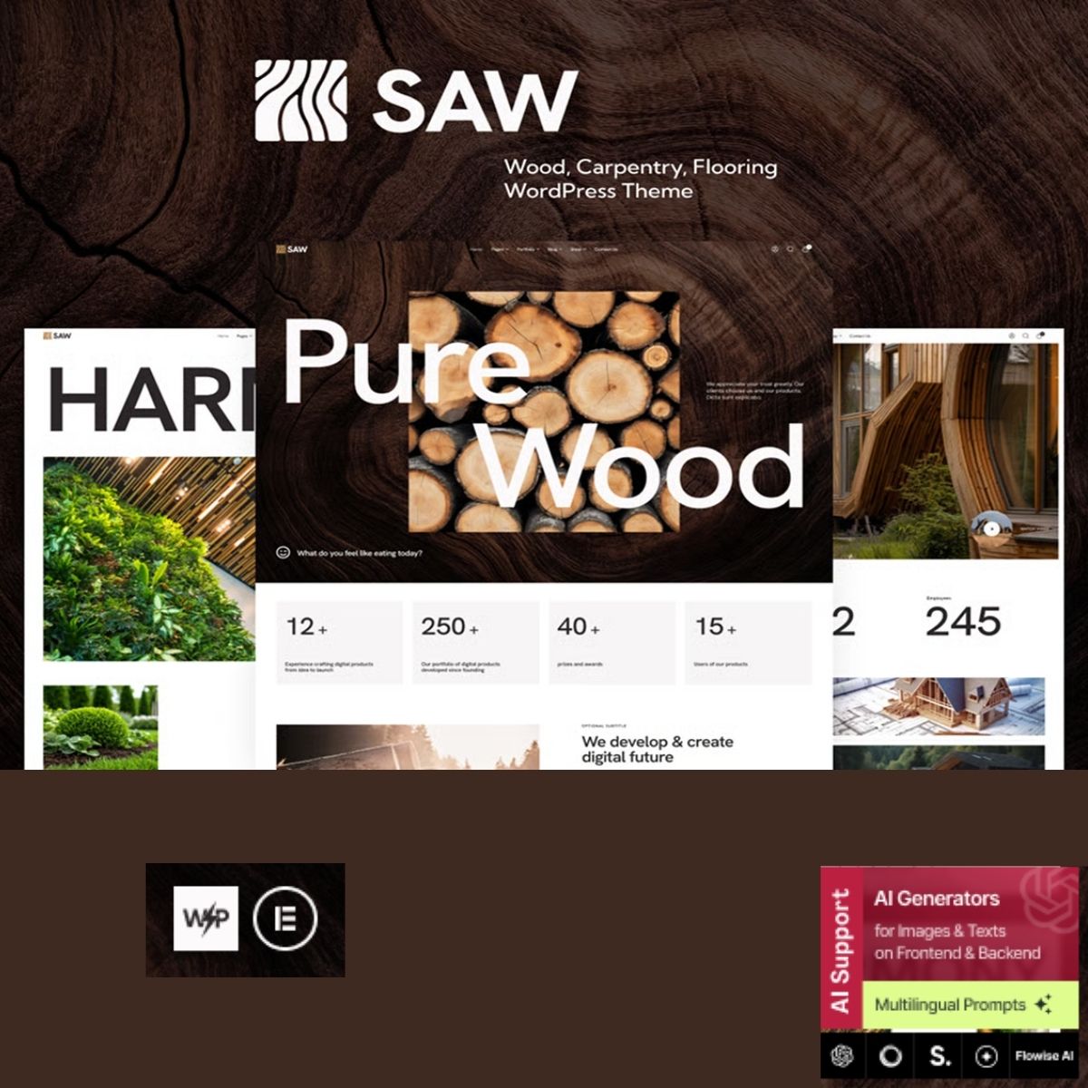 Saw - Wood, Carpentry, Flooring WordPress Theme